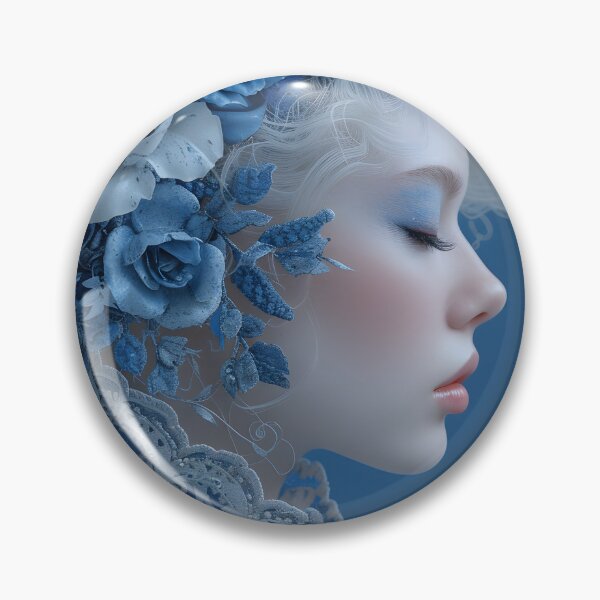 Item preview, Elegant woman with floral headpiece with intricate lace detailing designed and sold by Artessie.