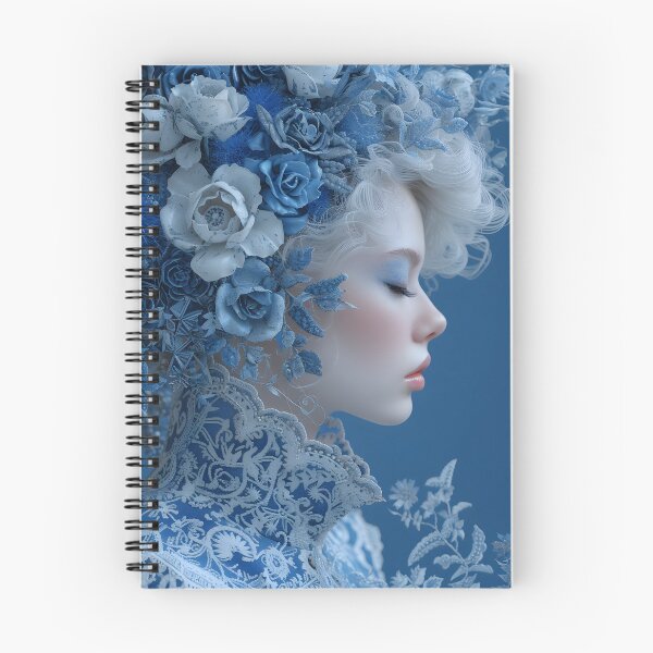 Item preview, Elegant woman with floral headpiece with intricate lace detailing designed and sold by Artessie.