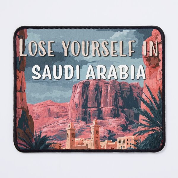 Item preview, Saudi Arabia Travel Poster - Desert & Iconic Architecture designed and sold by Minuitvagabond.