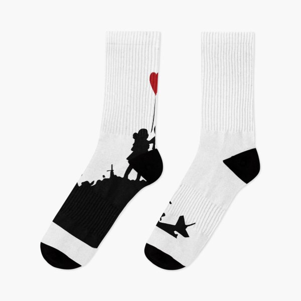 Item preview, Banksy girl and boy with balloon heart designed and sold by Raseelvm.
