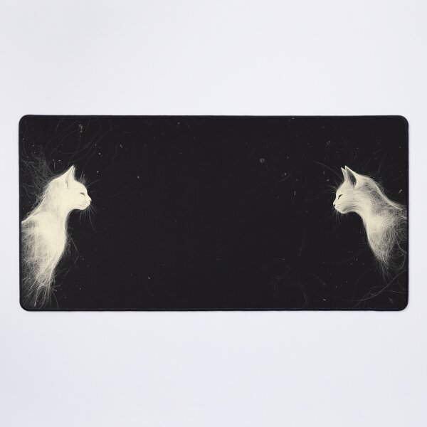 Item preview, Two Cats in space, black and white designed and sold by RiriCoShop.