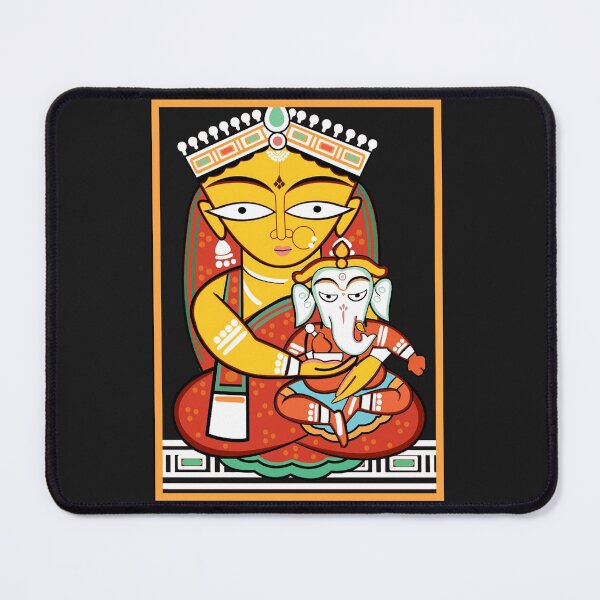 Item preview, DURGA WITH GANESHA designed and sold by GraphicoGear.