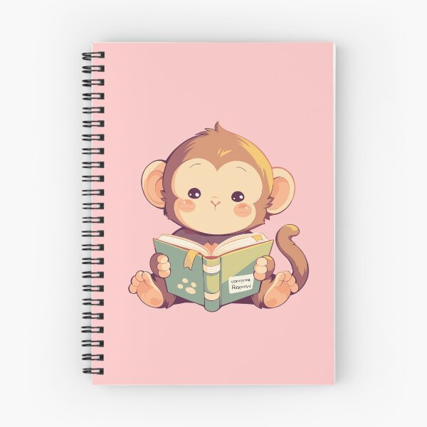 Item preview, Cute Bookish Monkey designed and sold by RetroPrints.