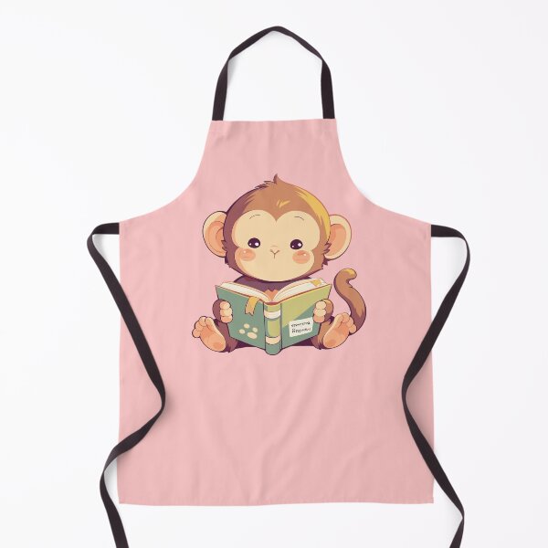 Item preview, Cute Bookish Monkey designed and sold by RetroPrints.