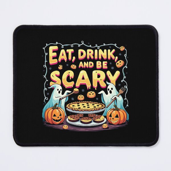 Item preview, "Eat, Drink, and Be Scary" Spooky Bakery Halloween T-Shirt – Perfect for Halloween Sweet Treat Lovers designed and sold by AI-volution.