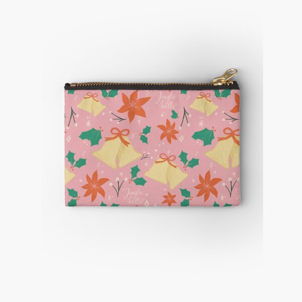 Item preview, Jingle Bells pattern on pink designed and sold by abi bryan design.