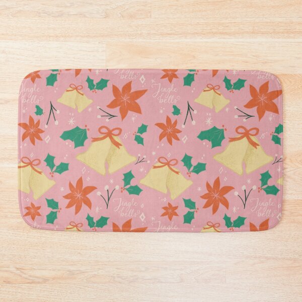Item preview, Jingle Bells pattern on pink designed and sold by abi bryan design.