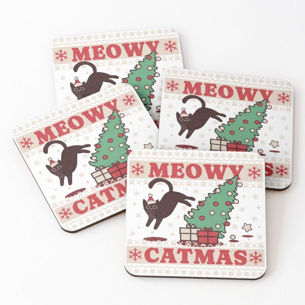 Item preview, Catmas Kat love Christmas xmas Santa cat designed and sold by LayersDesign.