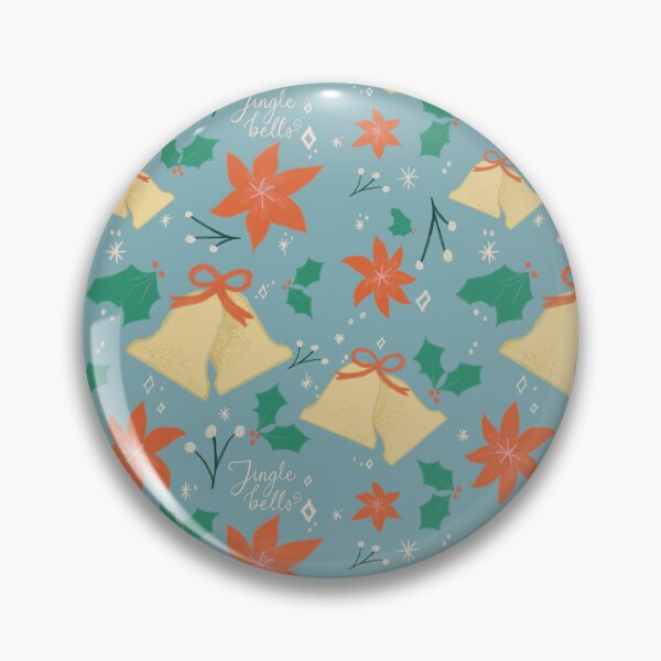 Artikelvorschau, Jingle Bells-Muster auf Blau entworfen und verkauft von abi bryan design.