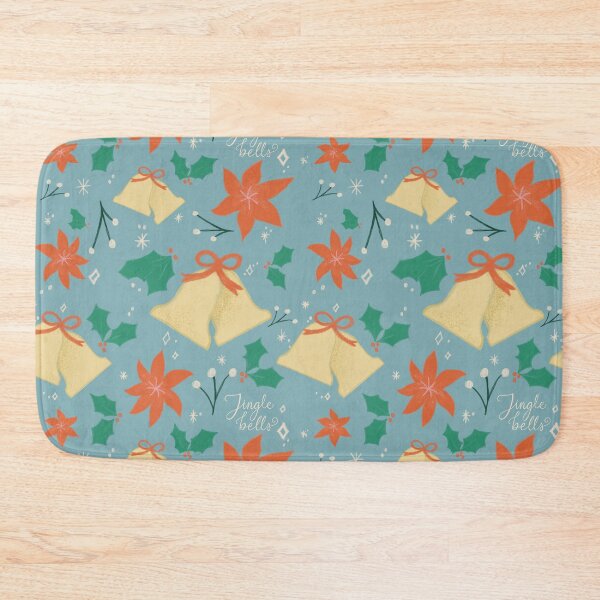 Item preview, Jingle Bells pattern on blue designed and sold by abi bryan design.