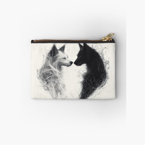 Item preview, Two dogs face to face, black and white minimalist designed and sold by RiriCoShop.