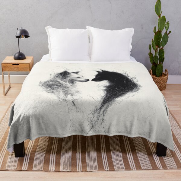 Item preview, Two dogs face to face, black and white minimalist designed and sold by RiriCoShop.