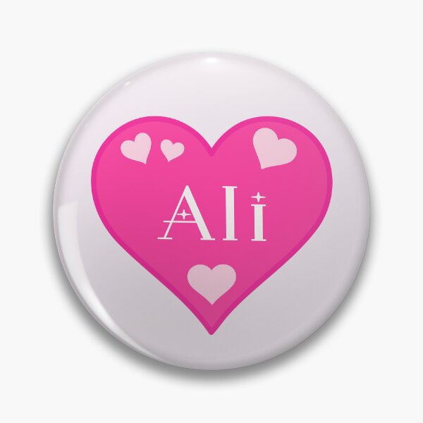 Item preview, Ali Name Pink Heart  designed and sold by Jeallan Designs.
