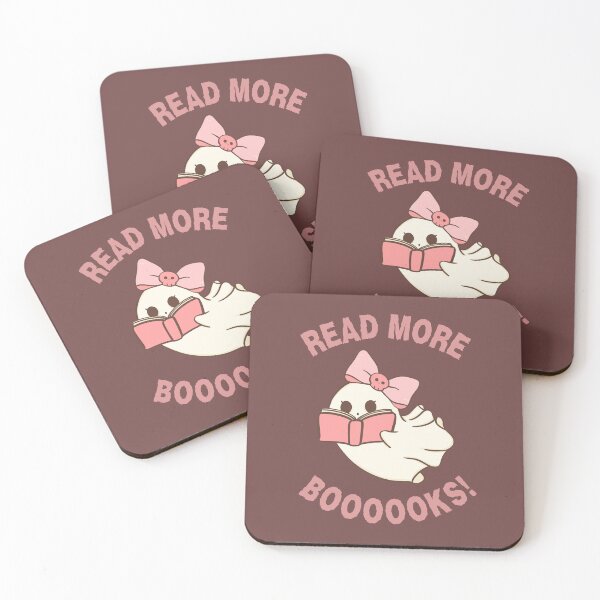 Item preview, Bookish Halloween Ghost Reading Pink designed and sold by MomentumCloset.