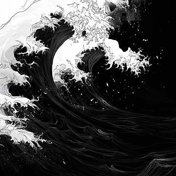 Artwork thumbnail, Japanese Wave by RiriCoShop