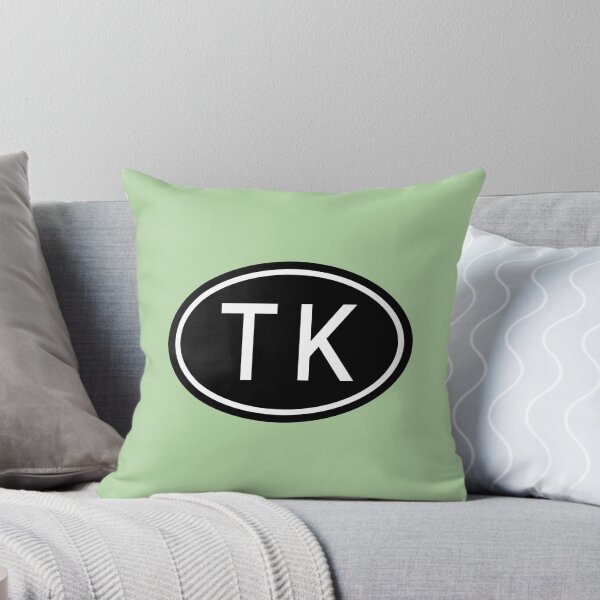 Item preview, TK Initials Monogram Oval White Letters designed and sold by Jeallan Designs.