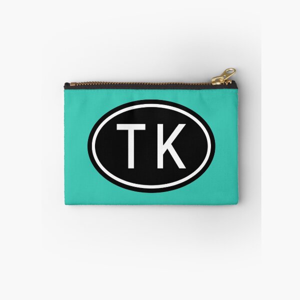 Item preview, TK Initials Monogram Oval White Letters designed and sold by Jeallan Designs.