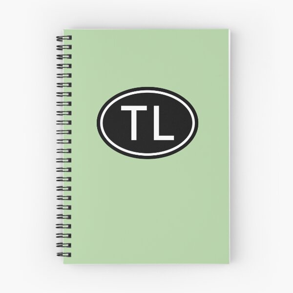 Artikelvorschau, TL Initialen Monogramm ovale weiße Buchstaben entworfen und verkauft von Jeallan Designs.