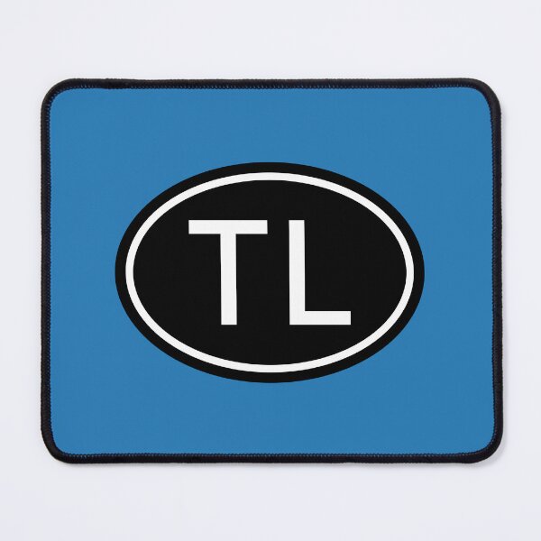 Item preview, TL Initials Monogram Oval White Letters designed and sold by Jeallan Designs.