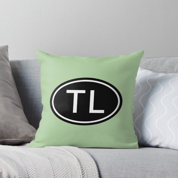 Item preview, TL Initials Monogram Oval White Letters designed and sold by Jeallan Designs.