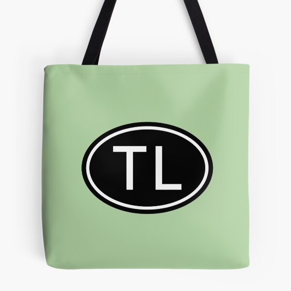 Item preview, TL Initials Monogram Oval White Letters designed and sold by Jeallan Designs.