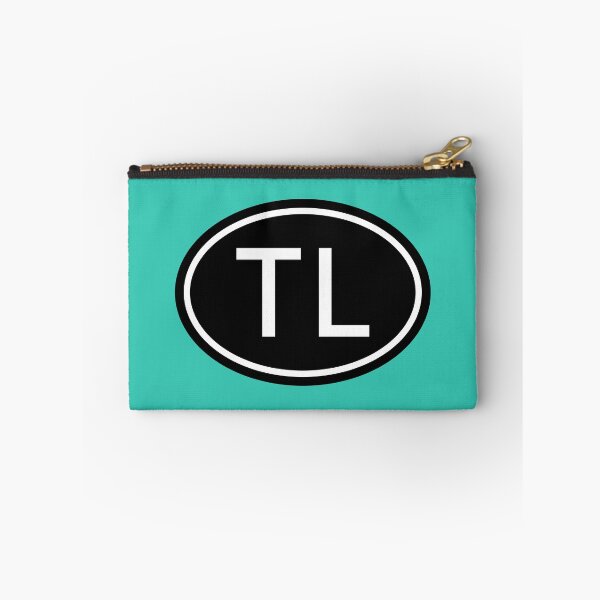 Item preview, TL Initials Monogram Oval White Letters designed and sold by Jeallan Designs.