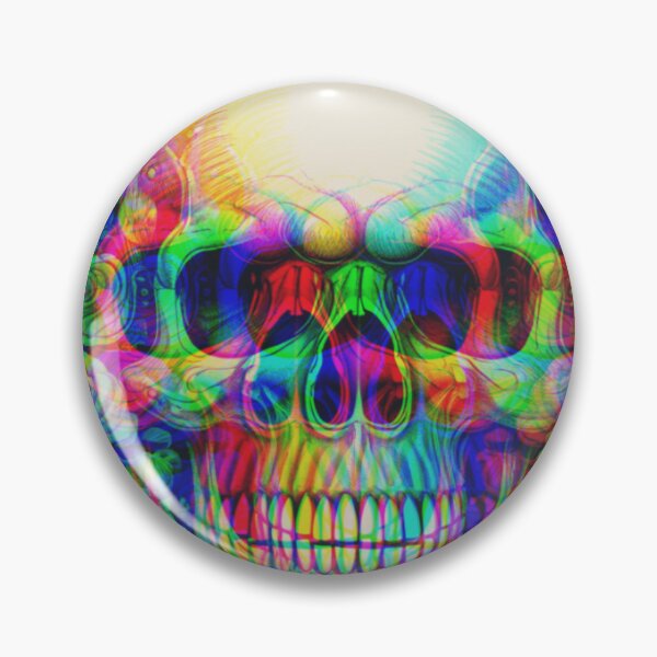 Item preview, psychedelic skull designed and sold by diulid.