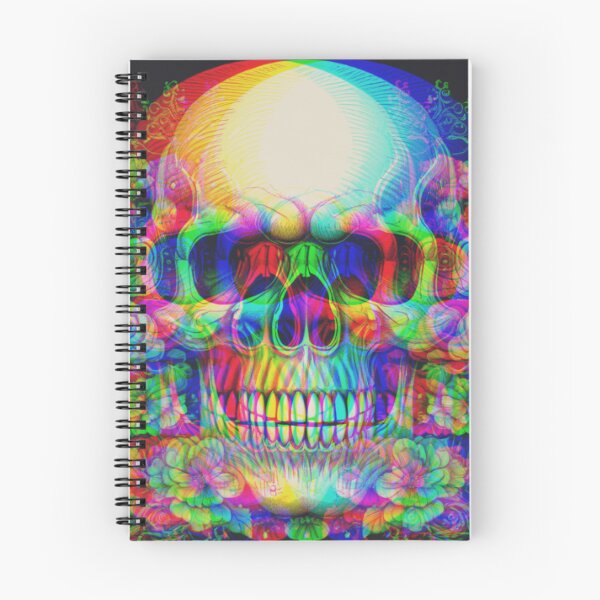 Item preview, psychedelic skull designed and sold by diulid.