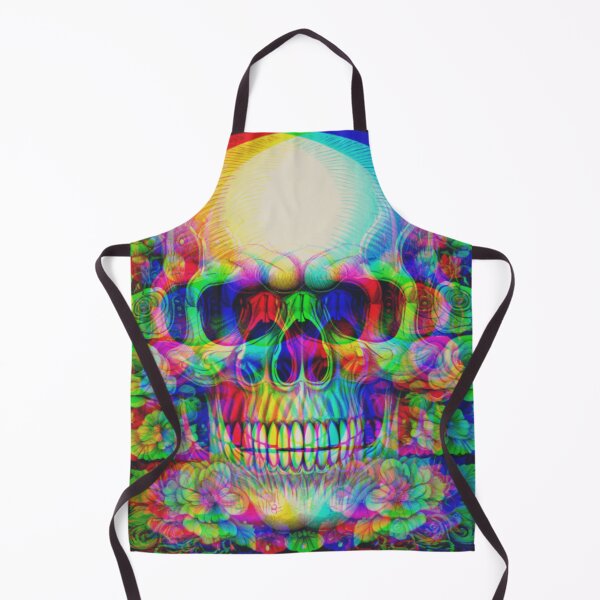 Item preview, psychedelic skull designed and sold by diulid.