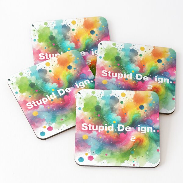 Item preview, Edgy Watercolor Colorful STUPID DESIGN, Unique and Unconventional designed and sold by villacreativa.