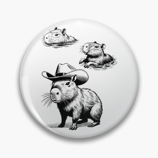 Item preview, Capybara -black and white designed and sold by Randomnessy.