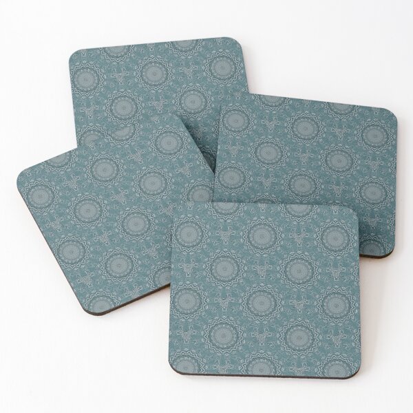 Item preview, Bohemian Decorative Mandala Pattern in Teal designed and sold by Artistestella.