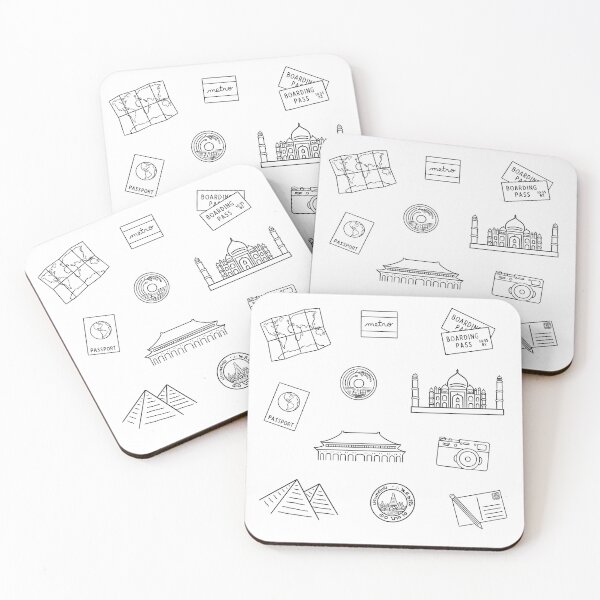 Item preview, World Traveler Line Drawings designed and sold by KatePetersonArt.