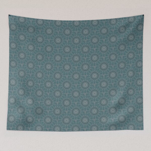 Item preview, Bohemian Decorative Mandala Pattern in Teal designed and sold by Artistestella.