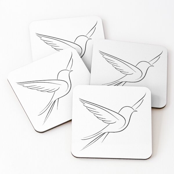 Item preview, Minimalist Small Black Line Art Bird - Elegant and Simple Design for Modern Spaces designed and sold by UniGift.