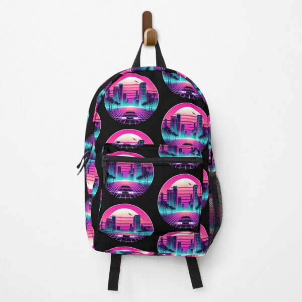 Item preview, Retro Futuristic Neon Cityscape with Car designed and sold by pumsquare.