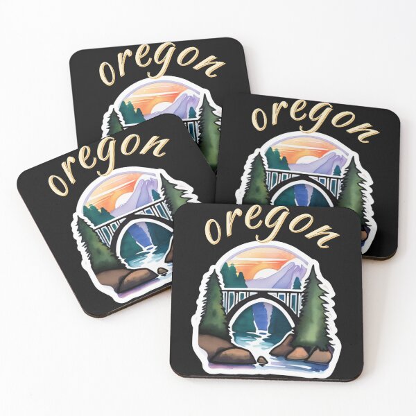 Item preview, watercolor oregon bridge designed and sold by EuropeanPrints.