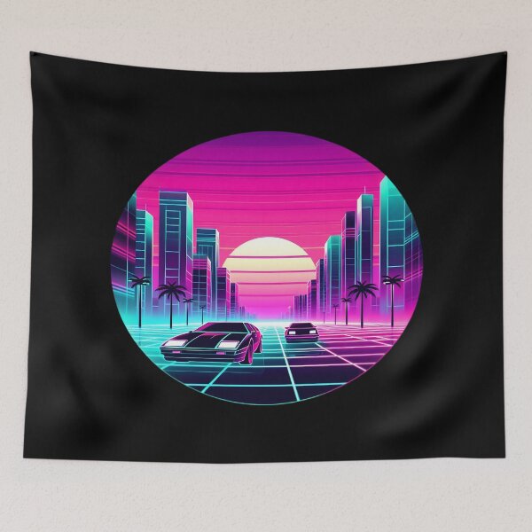 Item preview,  Retro Futuristic Neon City Drive designed and sold by IllumeInk.
