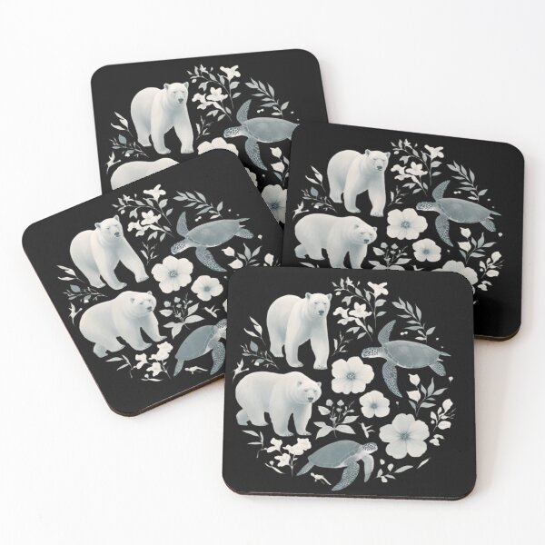 Item preview,  Polar Bears and Sea Turtles Floral Circle Design designed and sold by IllumeInk.