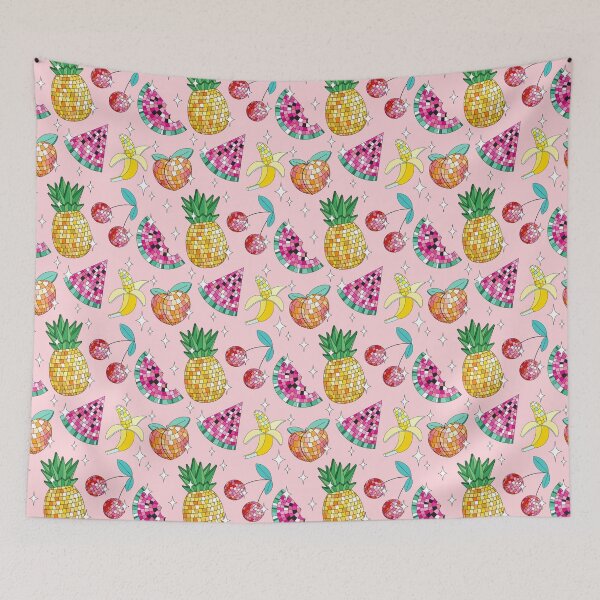 Item preview, Disco Fruit Repeating Pattern, Y2K aesthetic, disco aesthetic  designed and sold by CEB1700.
