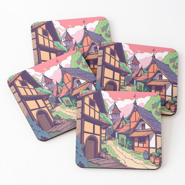 Item preview, Medieval Village designed and sold by ColorArtByEric.