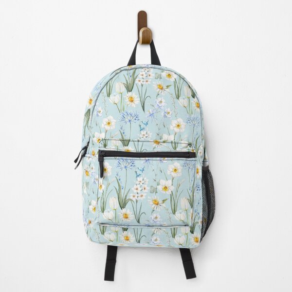 Item preview, Spring flowers pattern, duck egg blue  designed and sold by CEB1700.