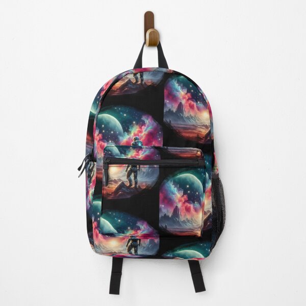 Item preview,  Astronaut Exploring Colorful Cosmic Landscape designed and sold by IllumeInk.