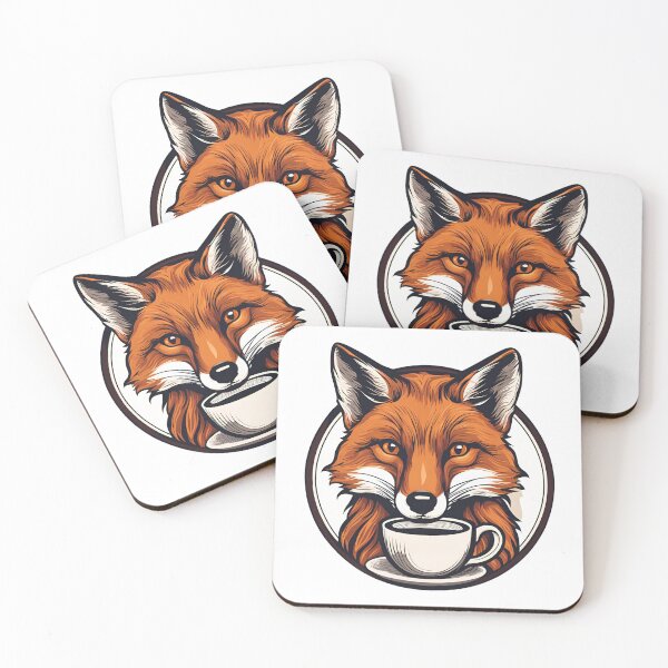 Item preview, Fox with Coffee, funny, gifts, fox, Autumn, animals,  designed and sold by Ewelina  Niemiec.