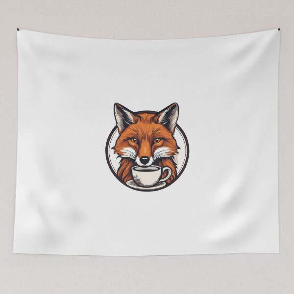 Item preview, Fox with Coffee, funny, gifts, fox, Autumn, animals,  designed and sold by Ewelina  Niemiec.