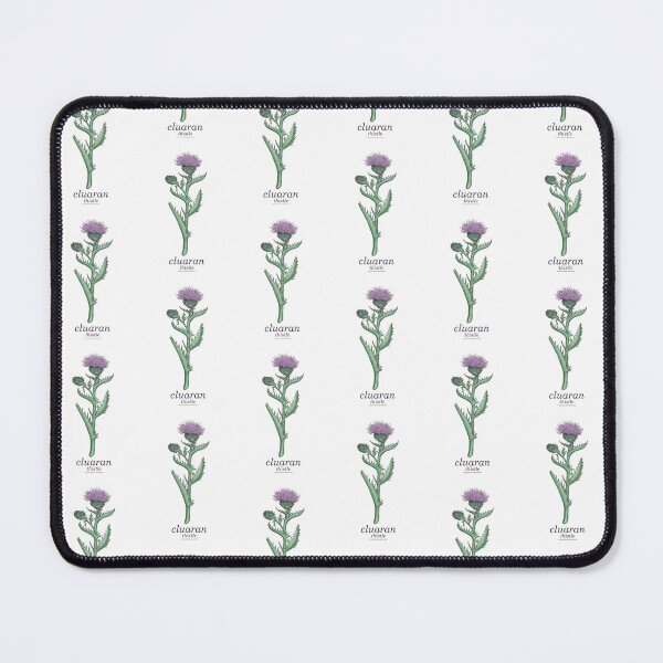 Item preview, Vintage inspired hand painted botanical painting of cluaran - thistle with Scottish Gaelic translation designed and sold by Mamaidh Made.