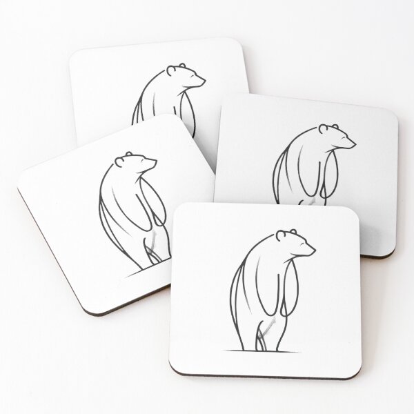 Item preview, Minimalist Bear Line Art - Simple Geometric Wildlife Design designed and sold by gkhanco.