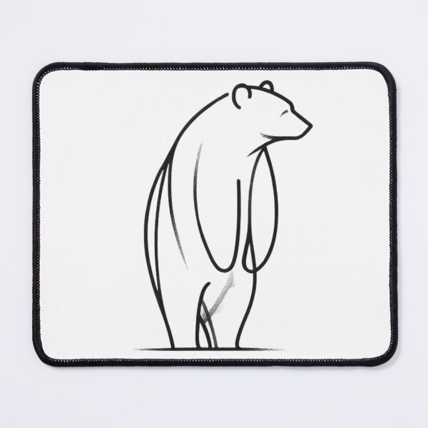 Item preview, Minimalist Bear Line Art - Simple Geometric Wildlife Design designed and sold by gkhanco.