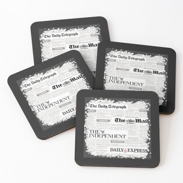 Item preview, Daily Newspaper artwork, black and white designed and sold by Jennifer Morcom.