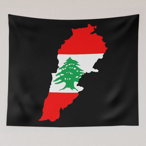 Item preview, Lebanon Map with Flag  designed and sold by BluedarkArt.